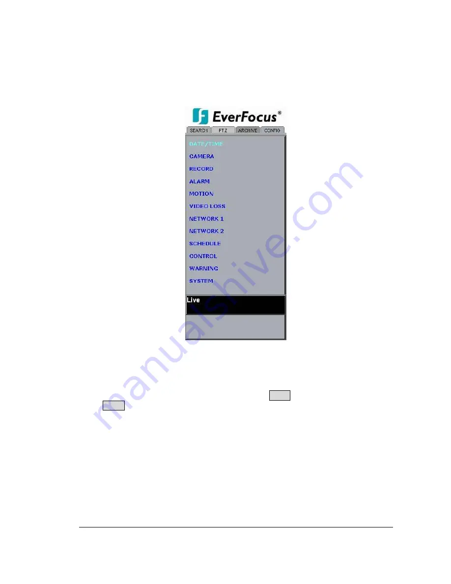 EverFocus EDVR16D1/250 Instruction Manual Download Page 126