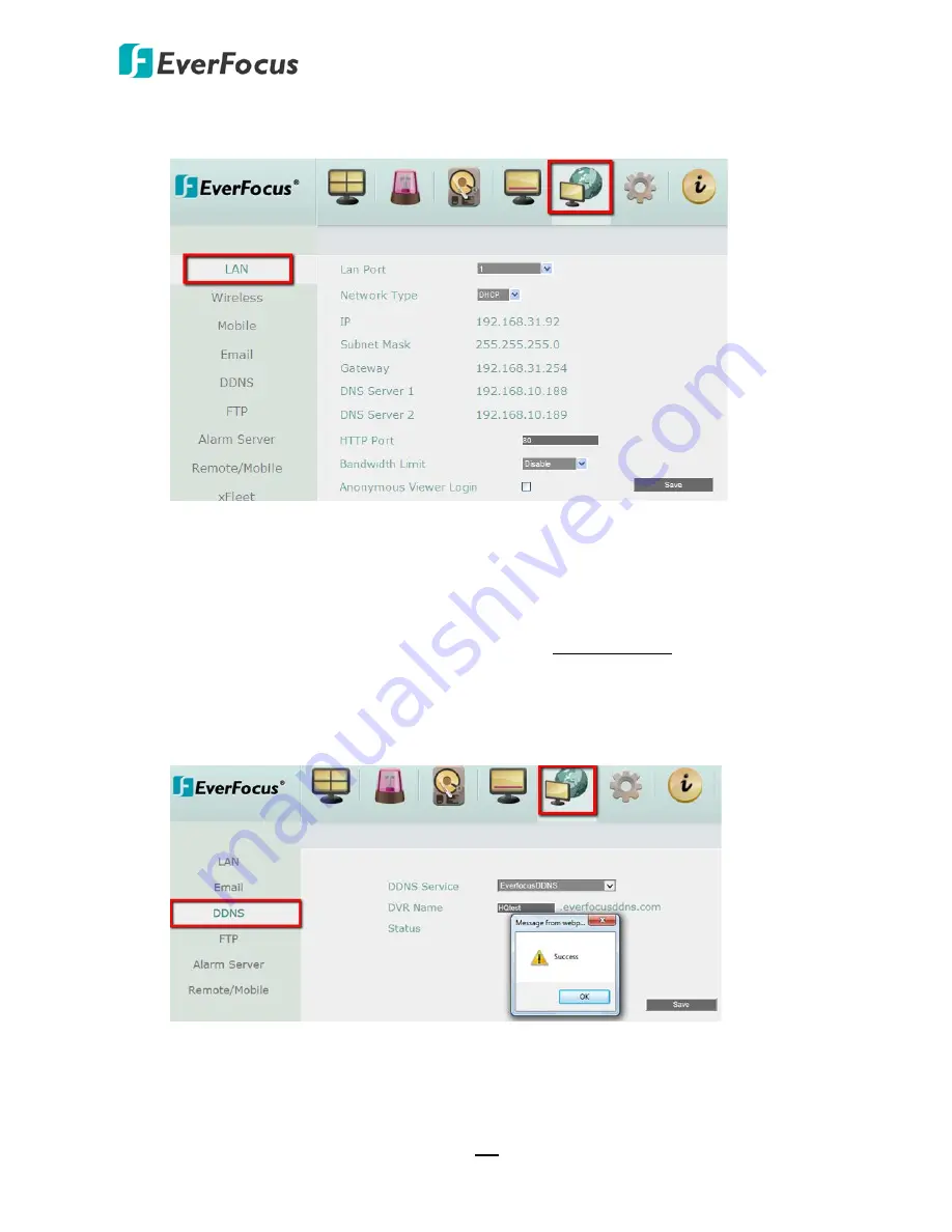 EverFocus EMV1200 FHD User Manual Download Page 168