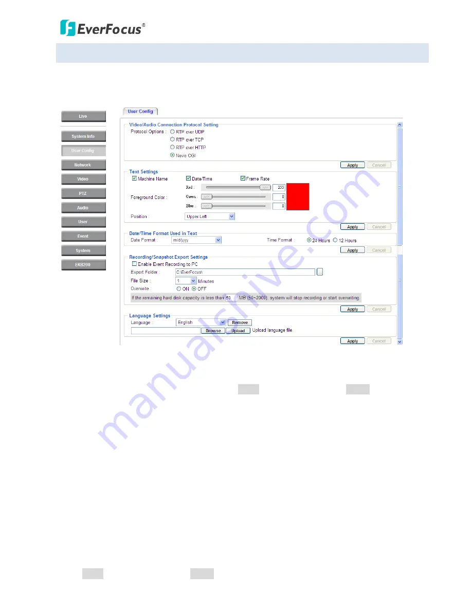 EverFocus EPN4122 Скачать руководство пользователя страница 46