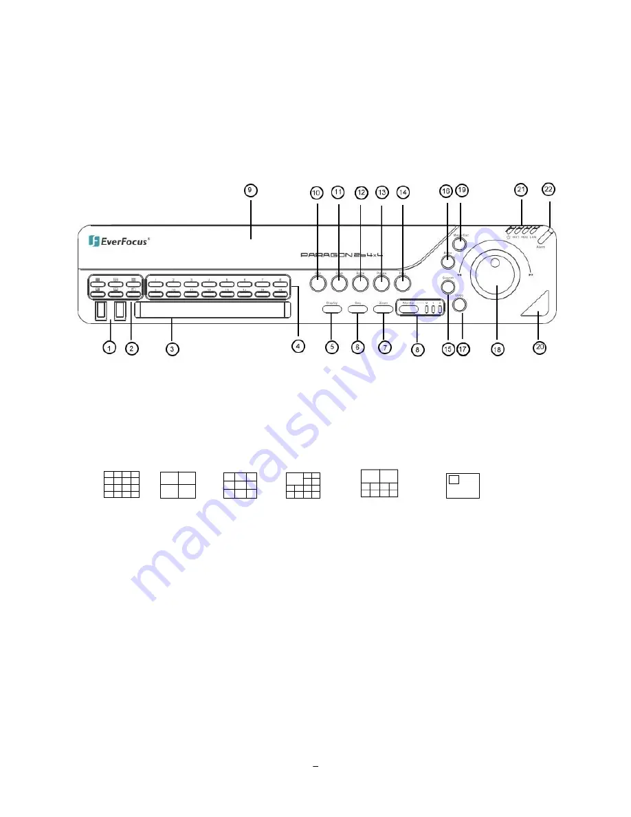 EverFocus PARAGON 264x4-16 Instruction Manual Download Page 11