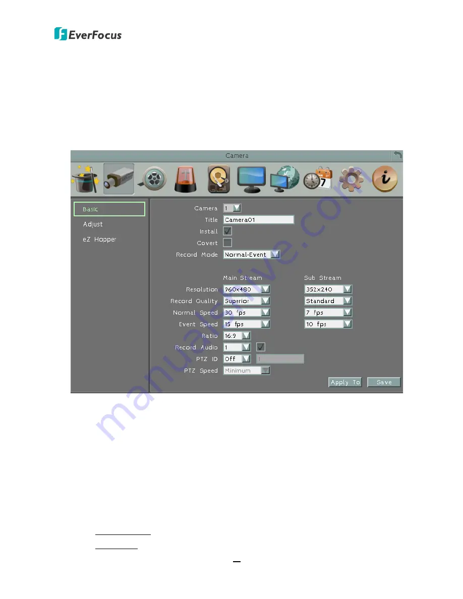 EverFocus PARAGON FHD 16x4 User Manual Download Page 78