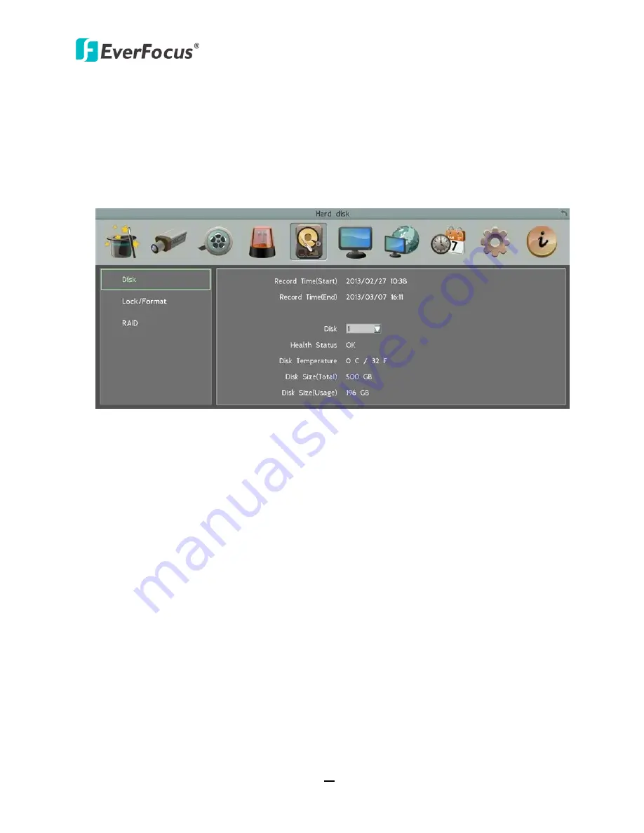 EverFocus PARAGON960 X4 User Manual Download Page 89