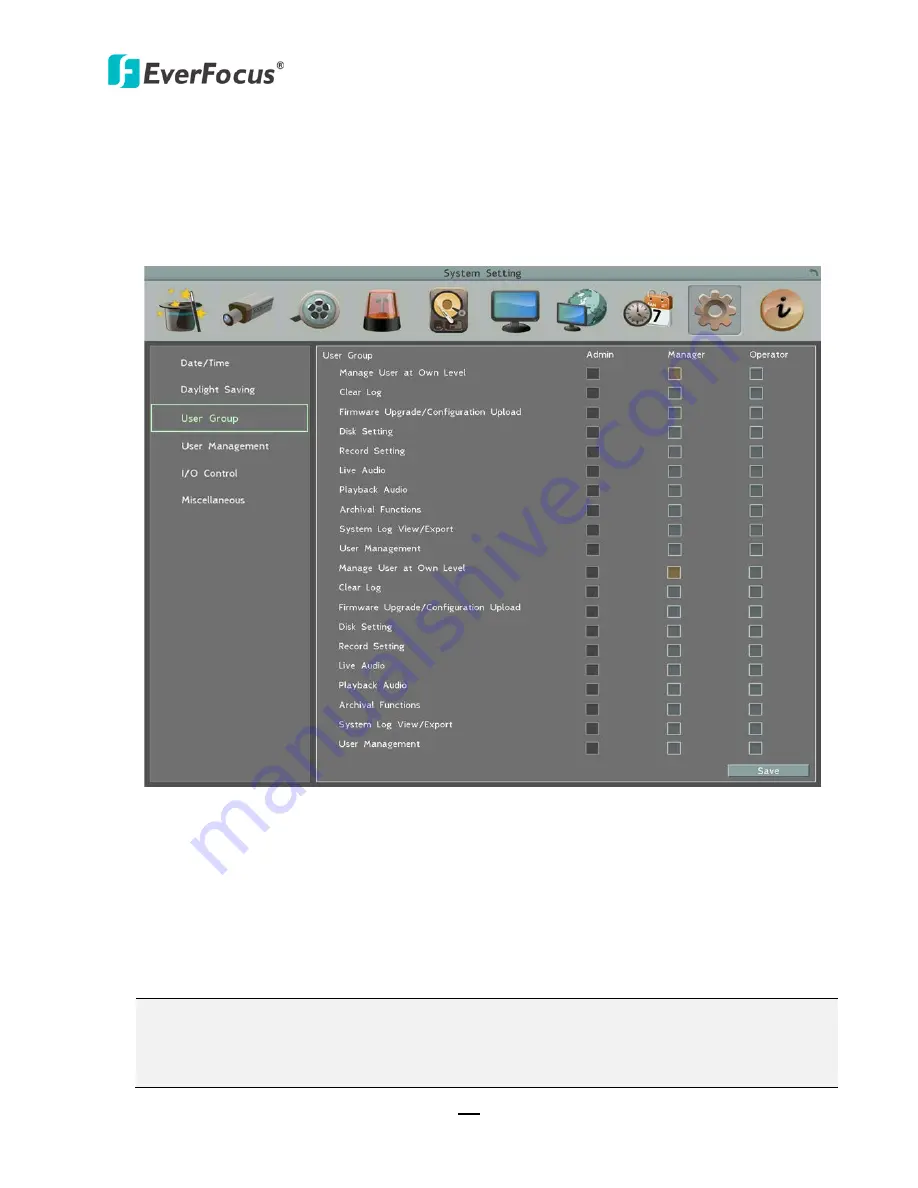 EverFocus PARAGON960 X4 User Manual Download Page 115