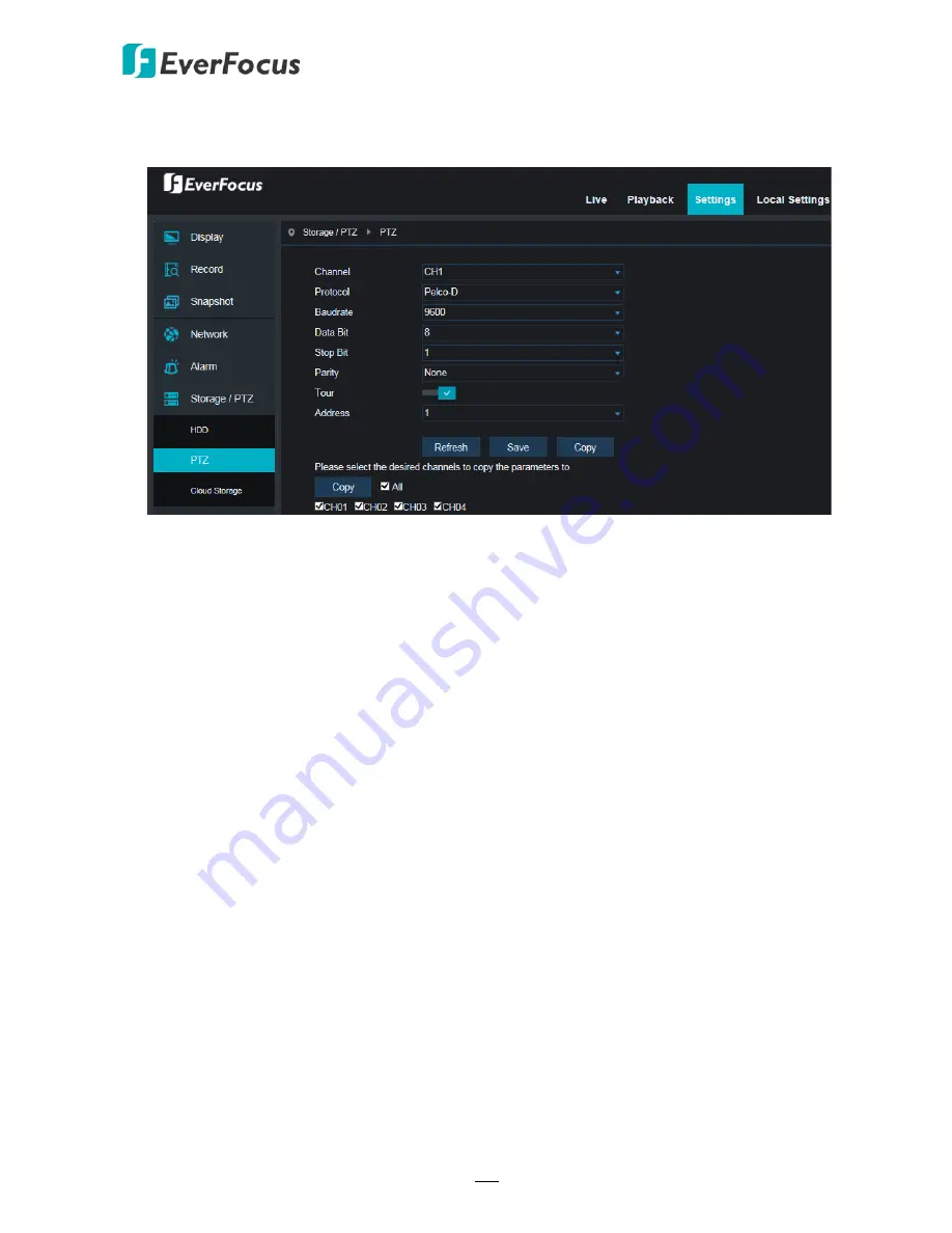 EverFocus VANGUARD 16x8 User Manual Download Page 139