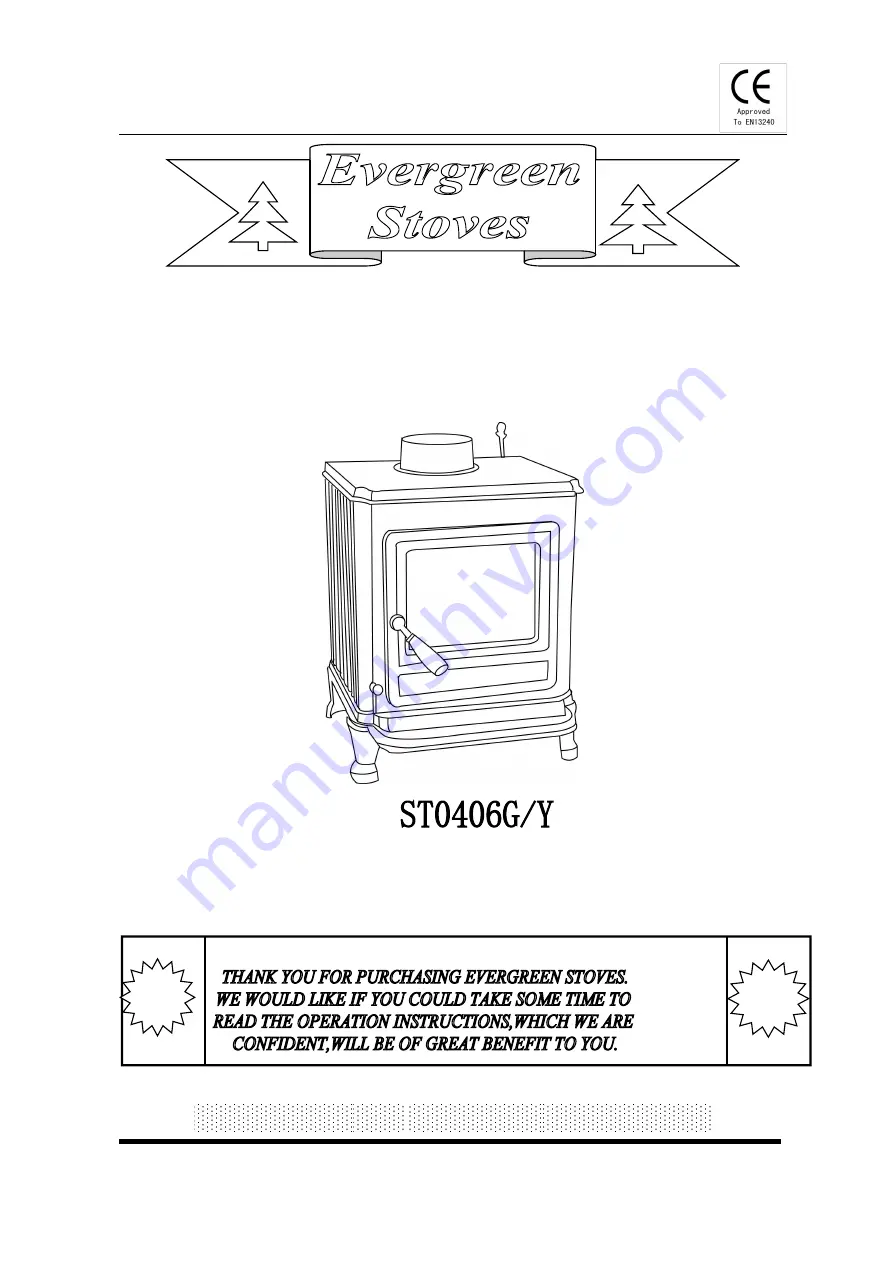 Evergreen Stoves ST0406G/Y Скачать руководство пользователя страница 1