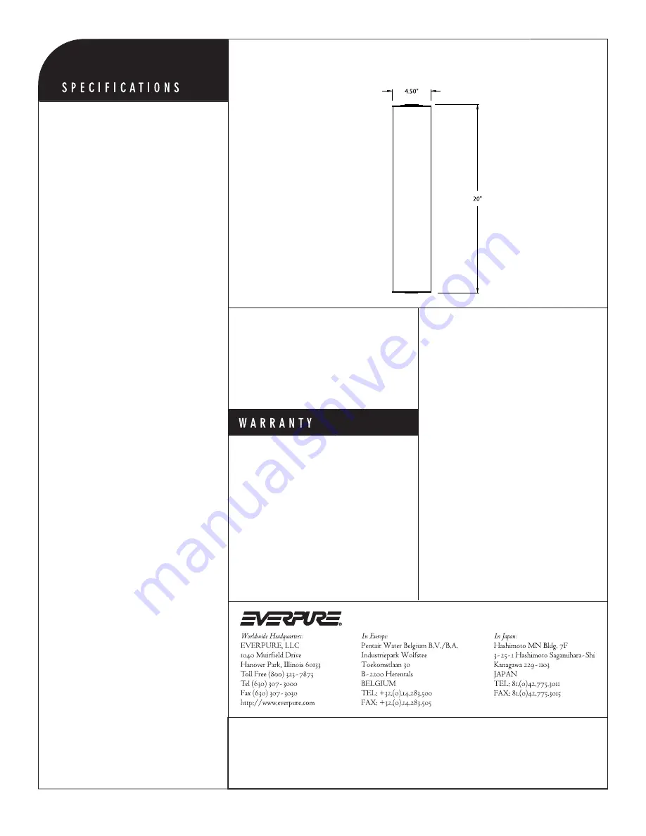 Everpure Softening Cartridge SO-204 Скачать руководство пользователя страница 2