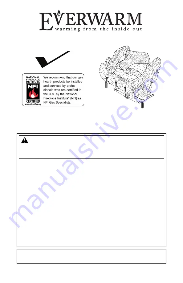 Everwarm EWPO2430PM Owner'S Operation And Installation Manual Download Page 1