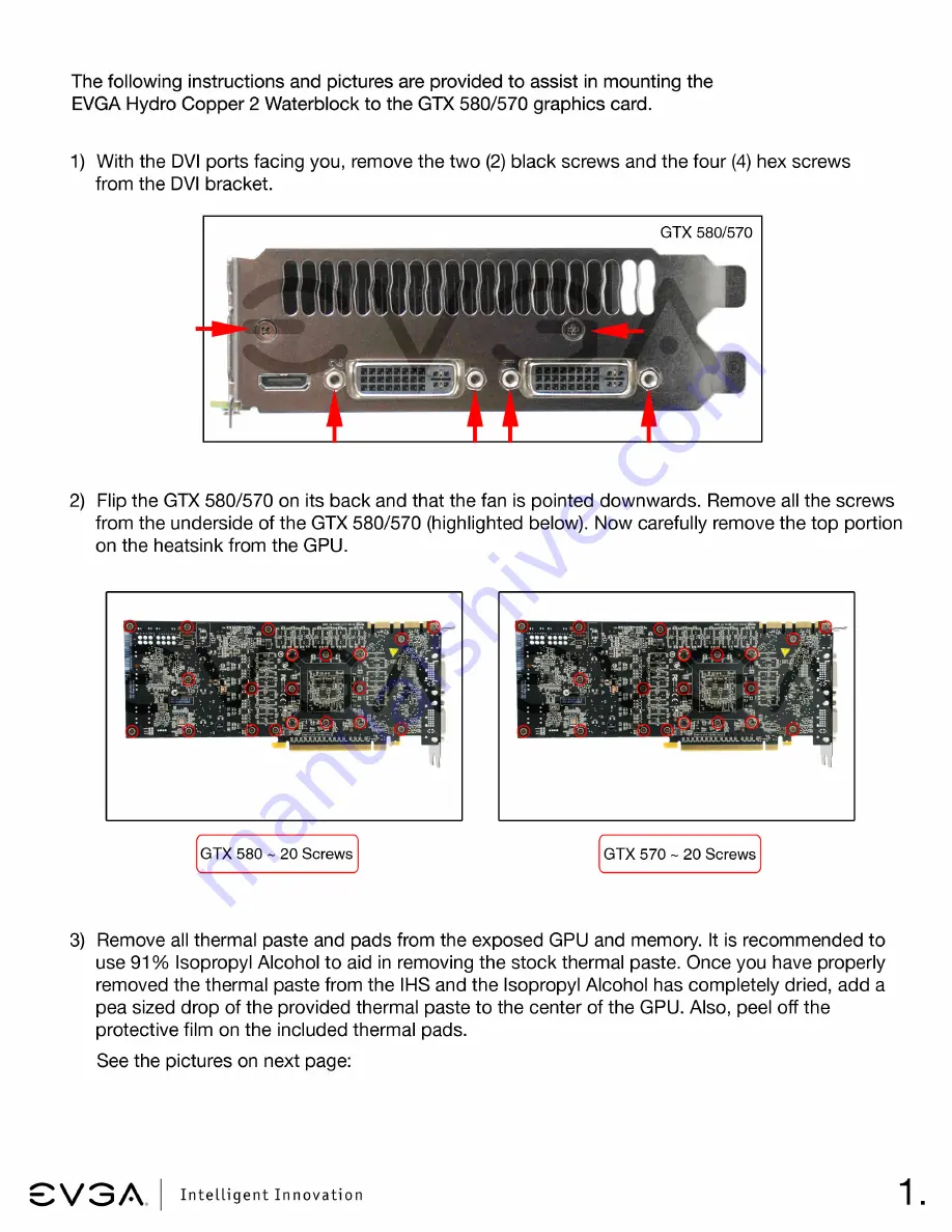 EVGA GeForce GTX 580 FTW Hydro Copper 2 Installation Manual Download Page 2