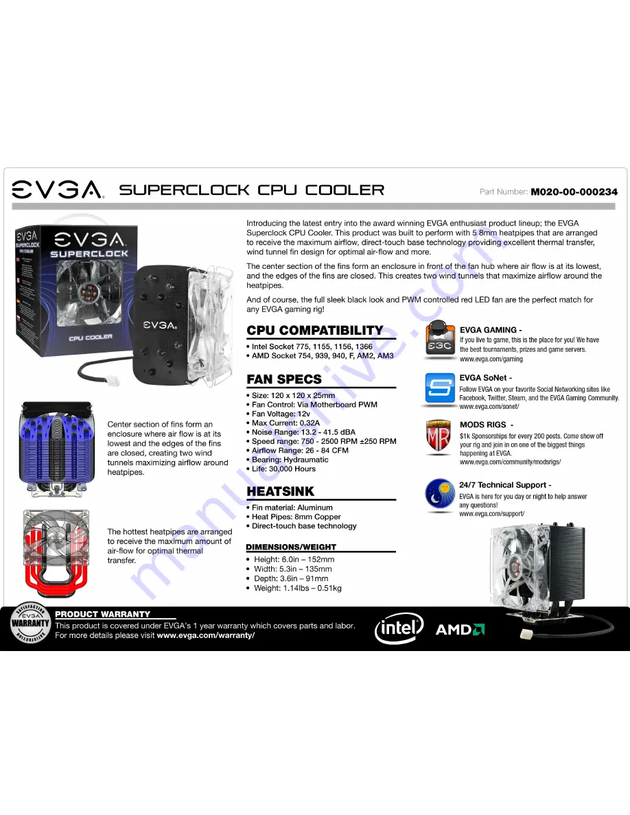 EVGA Superclock Quick Manual Download Page 1