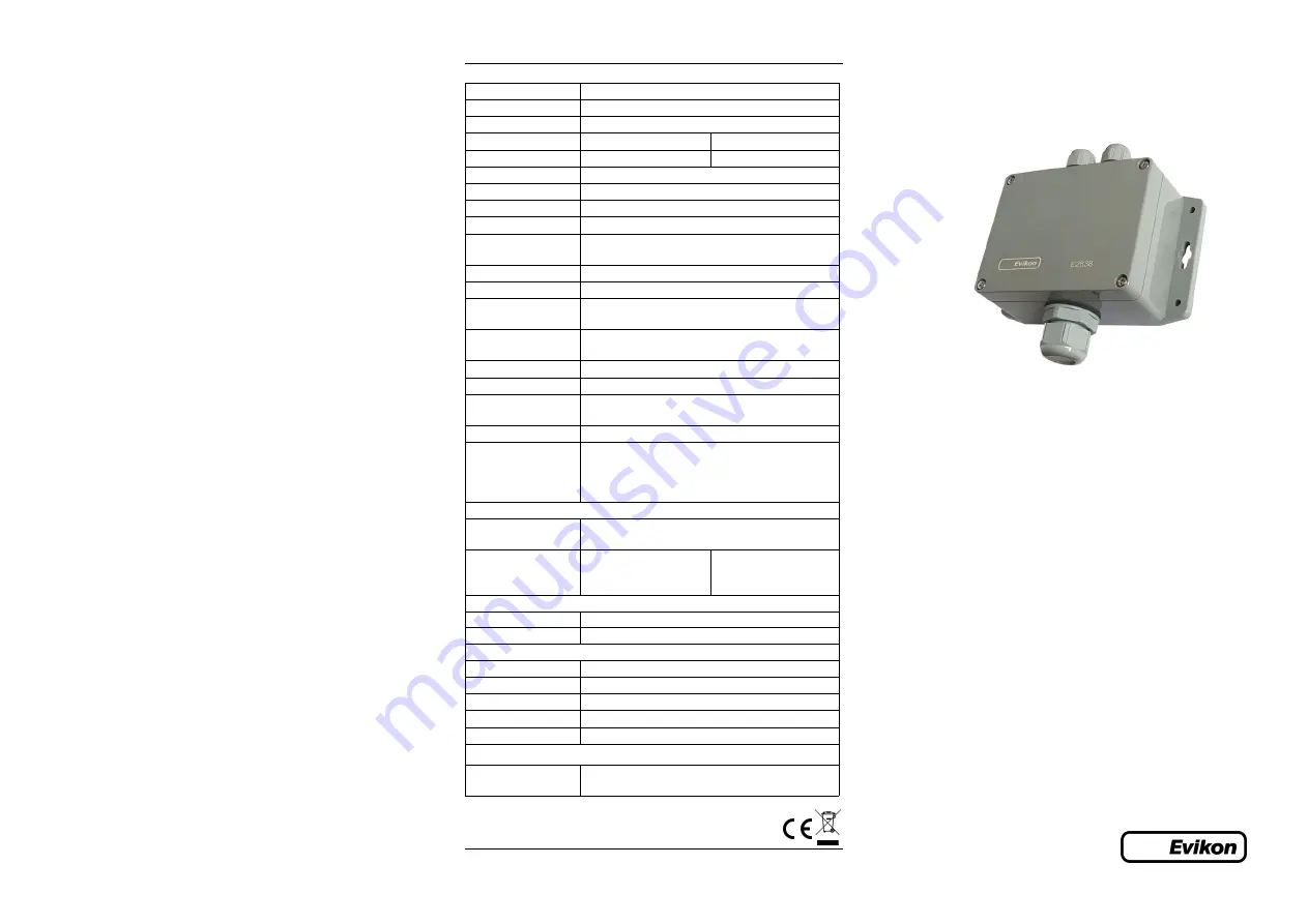 Evikon PluraSens E2638-VOC User Manual Download Page 1