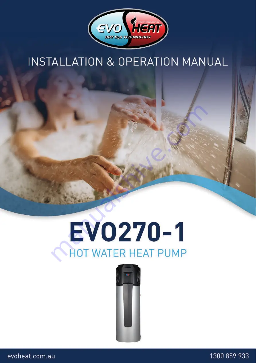 evoheat Evo270-1 Installation & Operation Manual Download Page 1