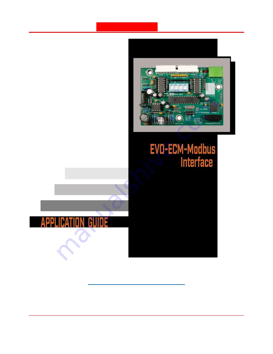 Evolution Controls EVO/ECM-Modbus Application Manual Download Page 1