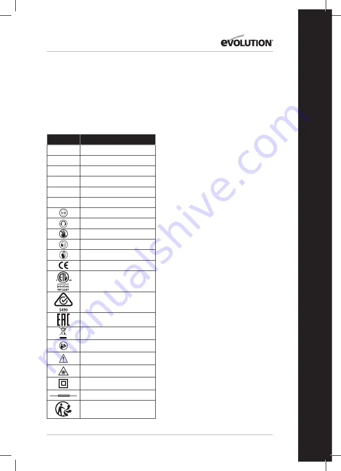 Evolution R255SMS-DB Original Instructions Manual Download Page 83