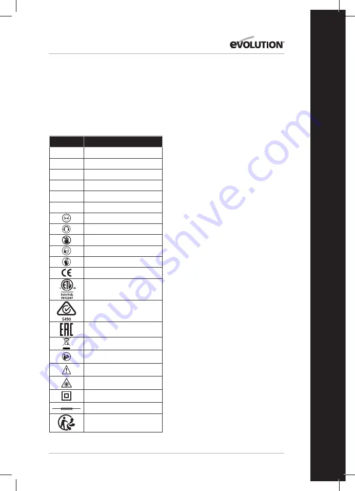 Evolution R255SMS-DB Original Instructions Manual Download Page 123