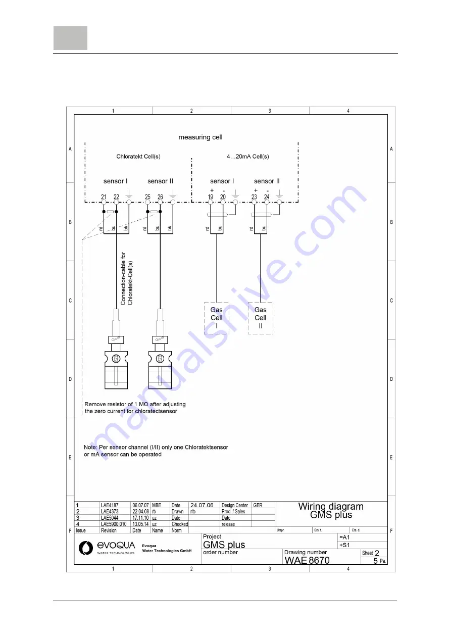 Evoqua WALLACE & TIERNAN GMS PLUS Original Instruction Manual Download Page 104