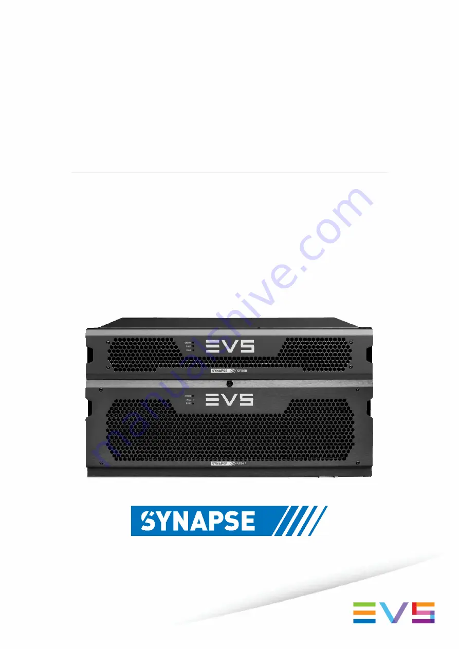 EVS SYNAPSE GDR416 Installation & Configuration Manual Download Page 1