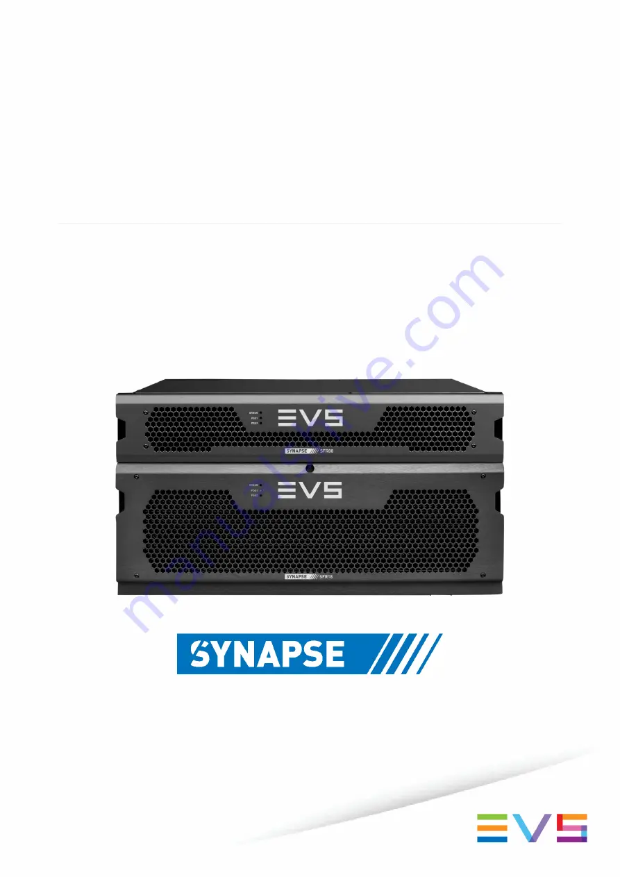 EVS Synapse SFR04 Installation & Configuration Manual Download Page 1