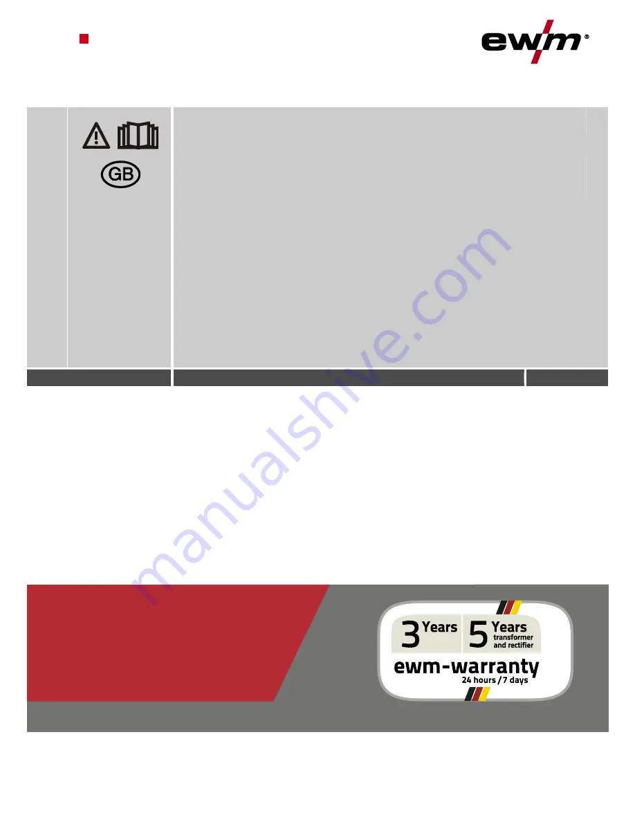 EWM Tetrix 350 Operating Instructions Manual Download Page 1