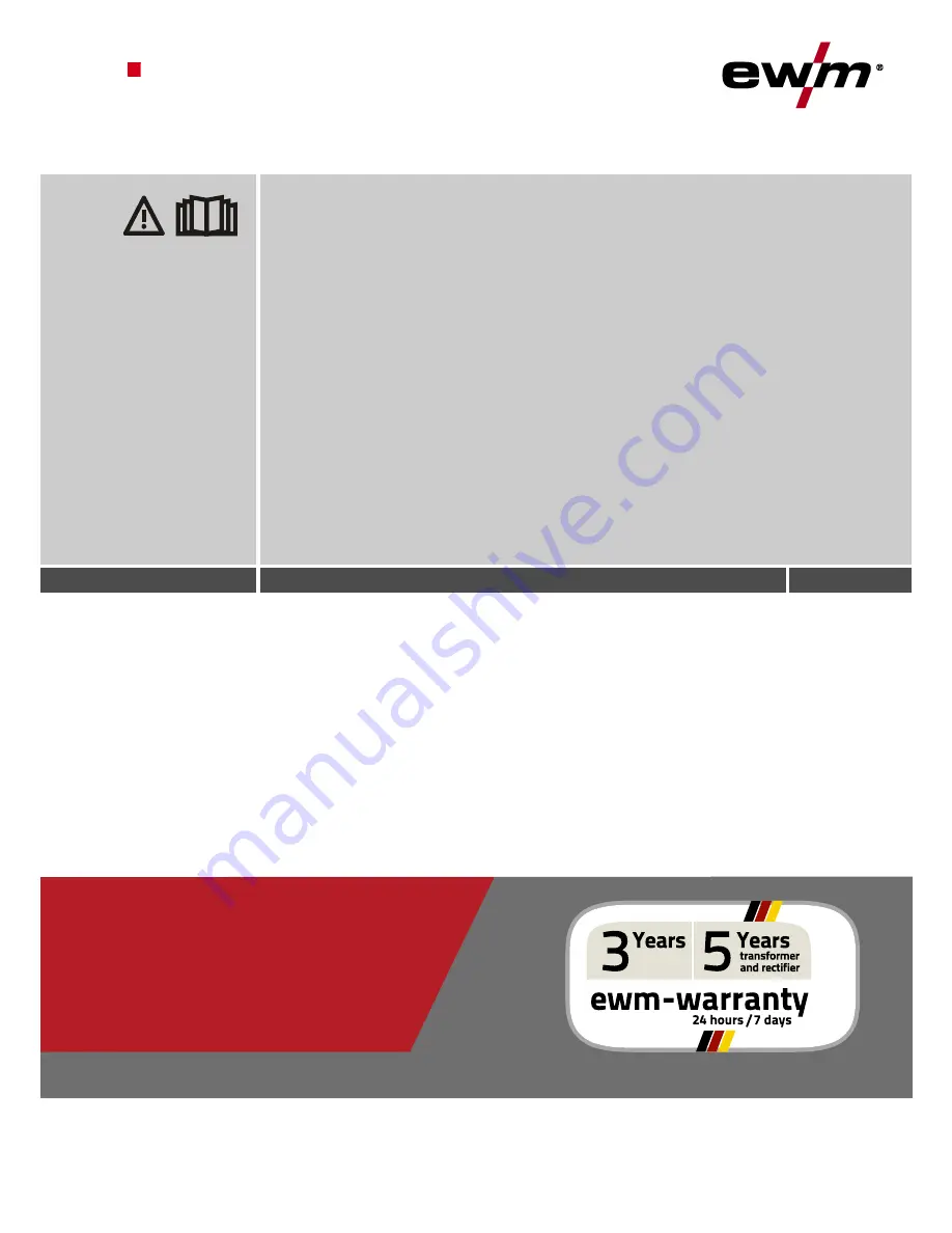 EWM Tetrix 351 Operating Instructions Manual Download Page 1