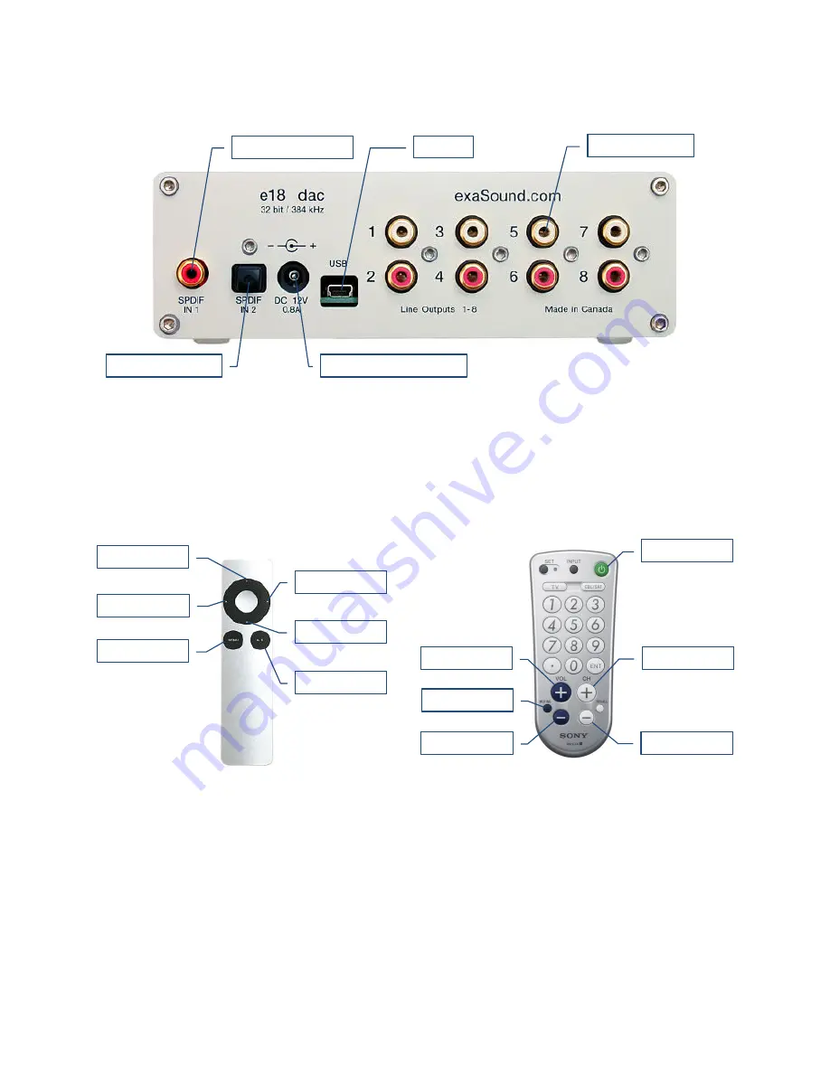 exaSound e18 Owner'S Manual Download Page 9