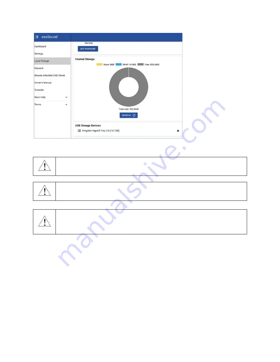 exaSound Gamma Music Server Owner'S Manual Download Page 20