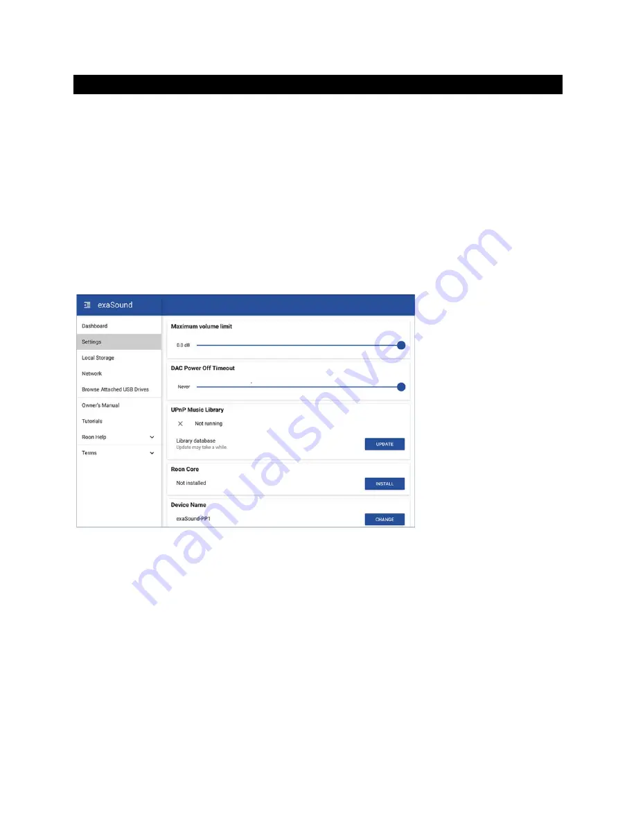 exaSound Gamma Music Server Owner'S Manual Download Page 21