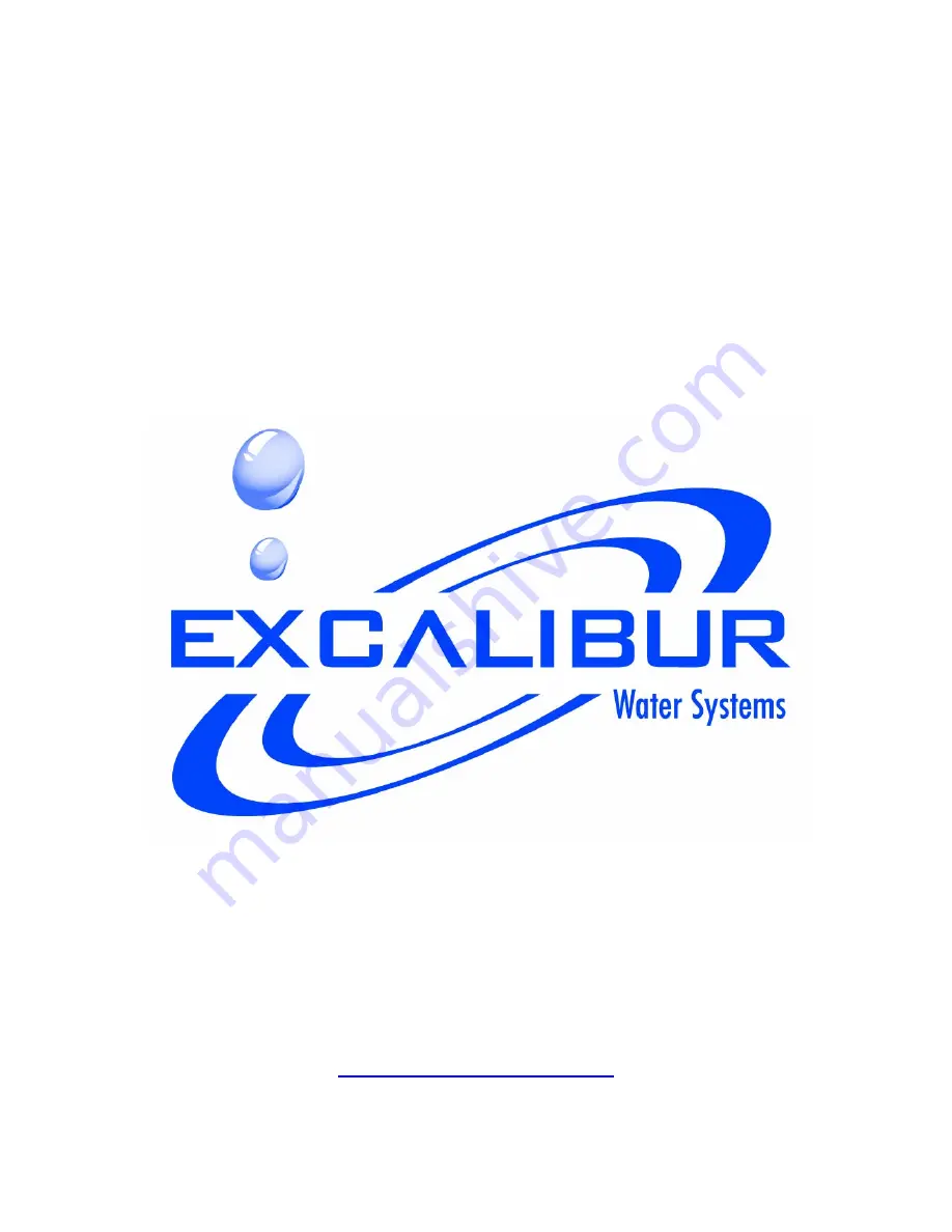 Excalibur Water Systems Superior Series Скачать руководство пользователя страница 1