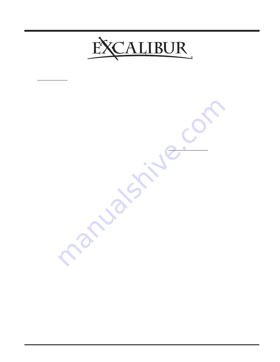 Excalibur Excalibur P95-LP2 Owners & Installation Manual Download Page 43