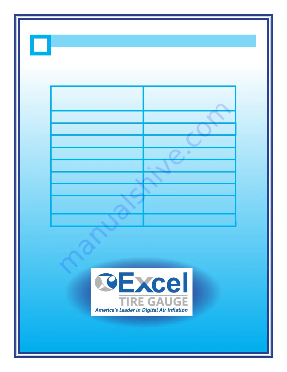 Excel Tire Gauge PNEUTRONIC PNT-4 Instruction Manual Download Page 3