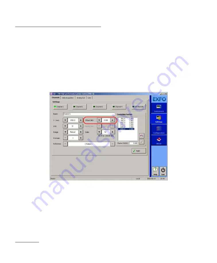 EXFO IQS-1700 User Manual Download Page 58