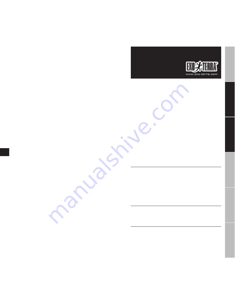 Exo Terra PT2910 Operating Instructions Manual Download Page 8