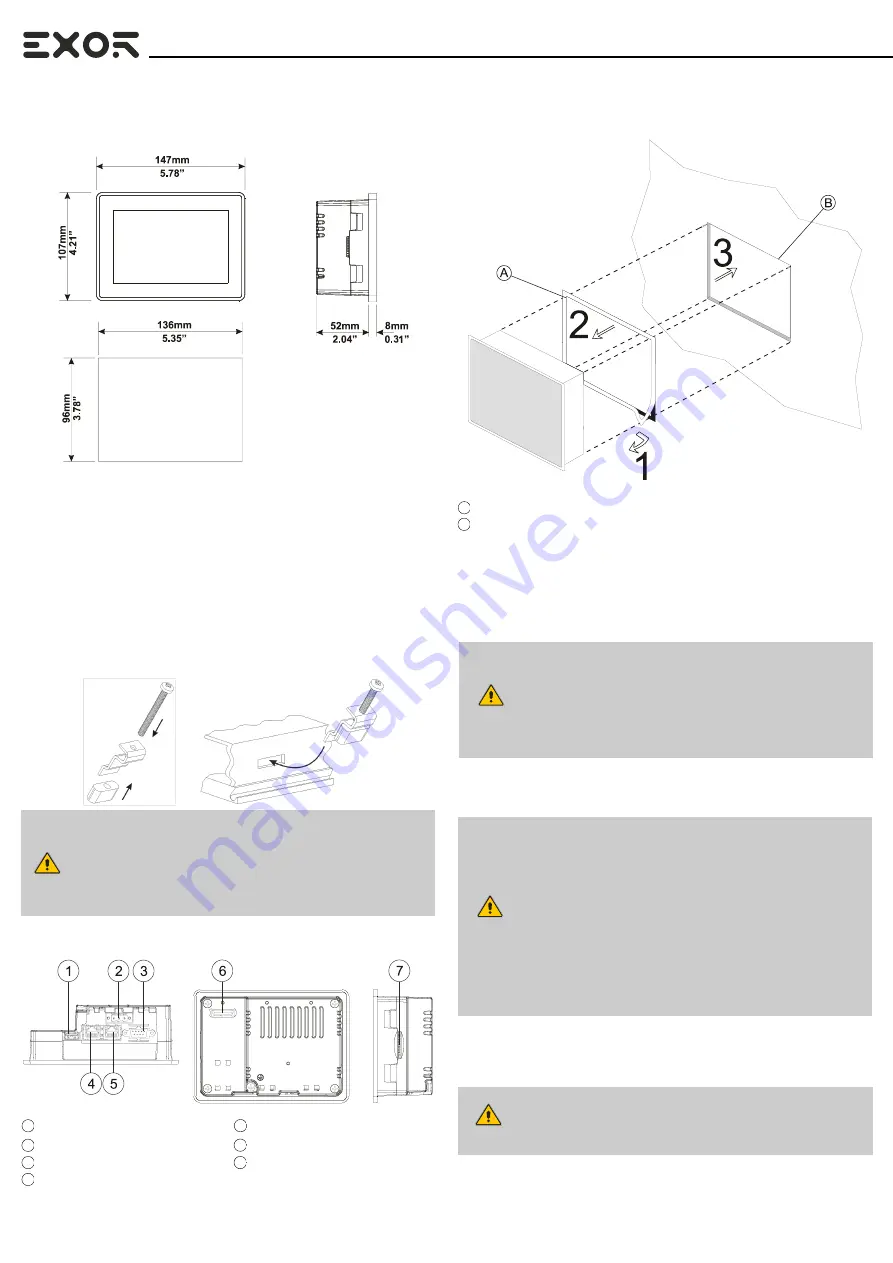 Exor eTOP605 Installation Manual Download Page 1