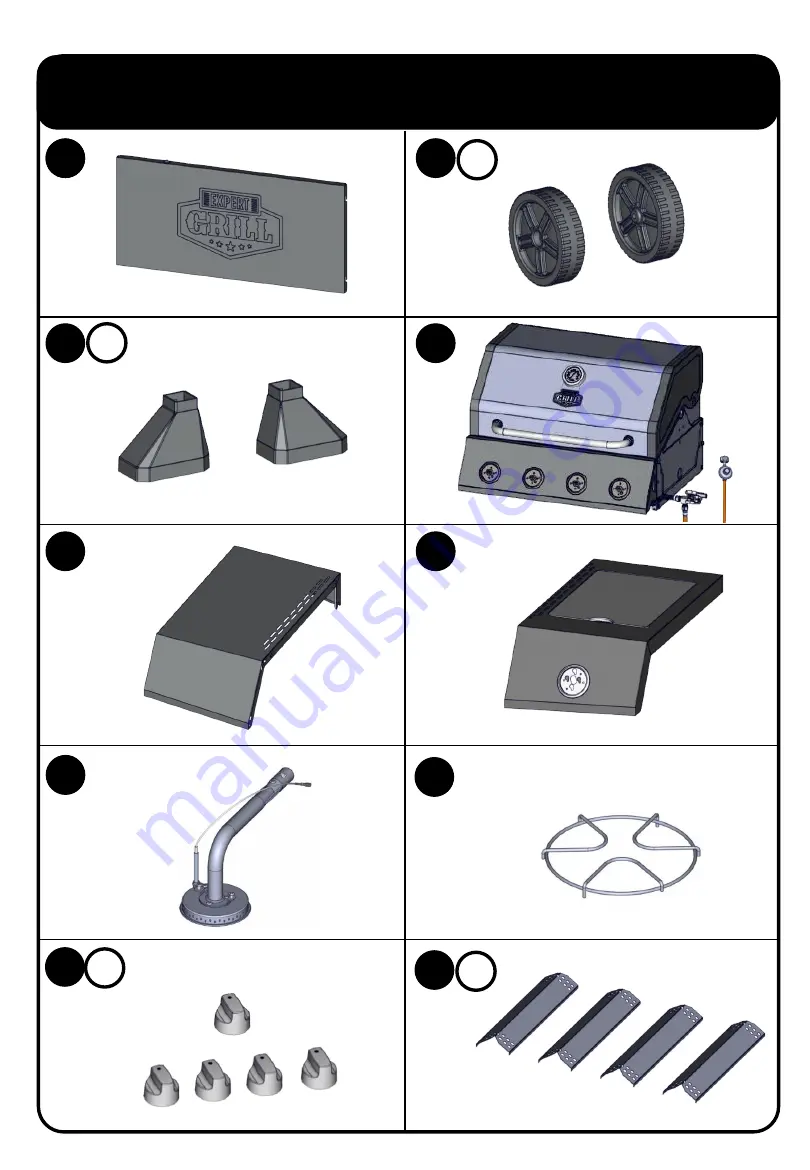 EXPERT GRILL 720-0789M Assembly Instructions Manual Download Page 3