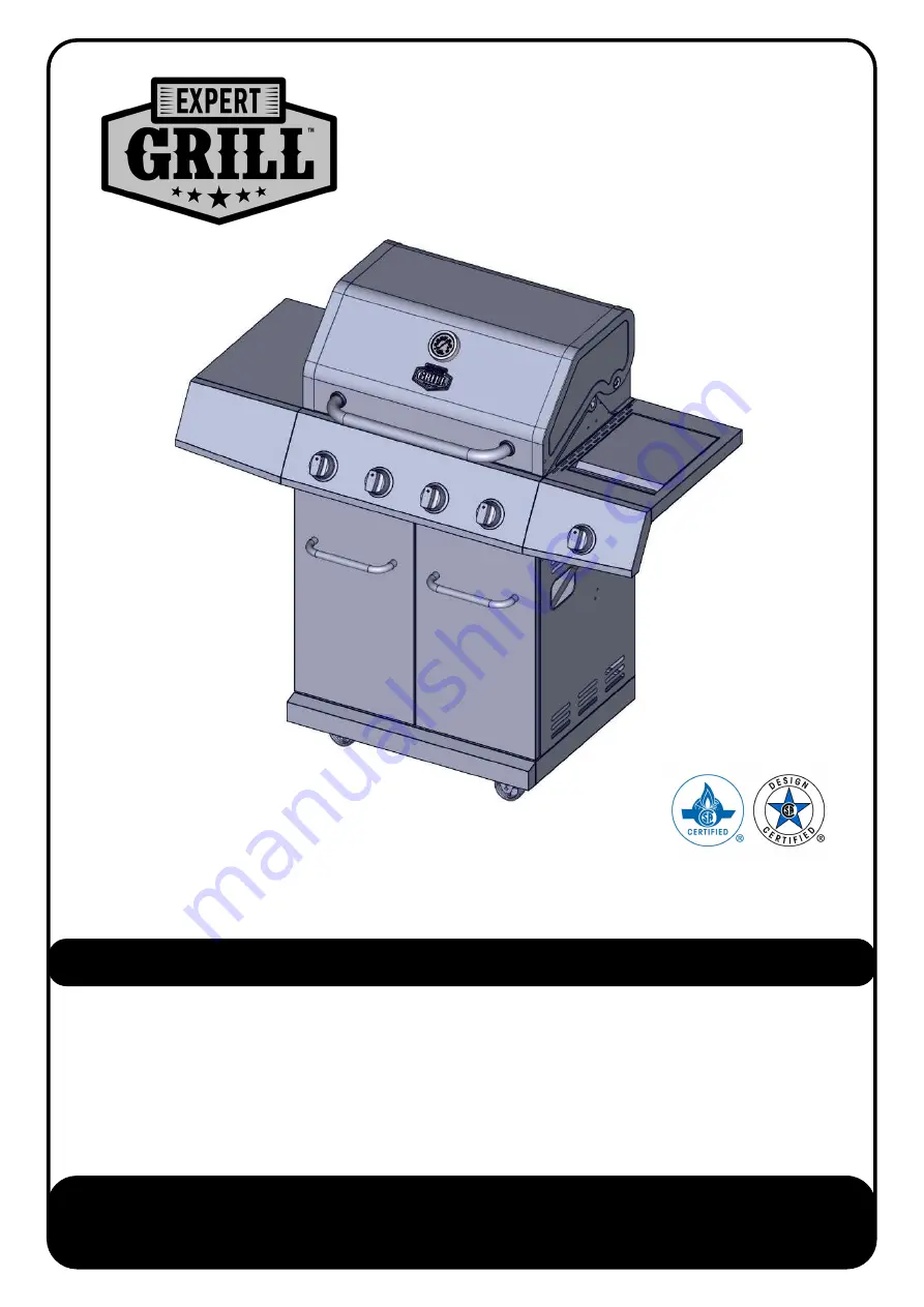 EXPERT GRILL 720-0830HA Скачать руководство пользователя страница 1