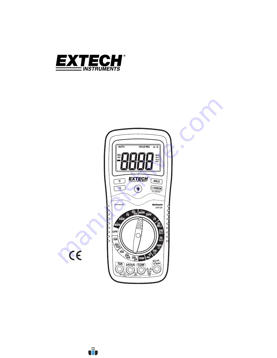 Extech Instruments EX410A User Manual Download Page 1