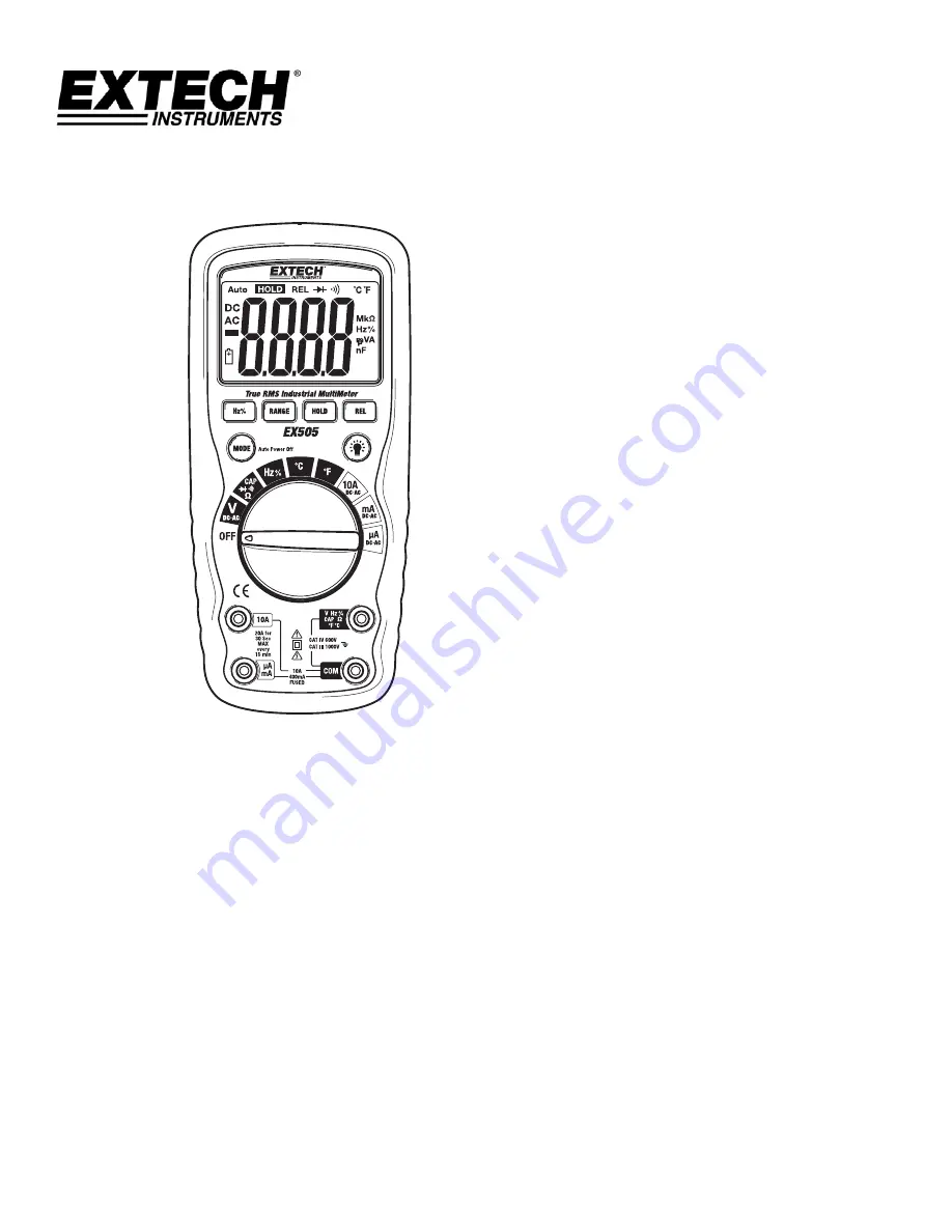 Extech Instruments EX505 User Manual Download Page 1