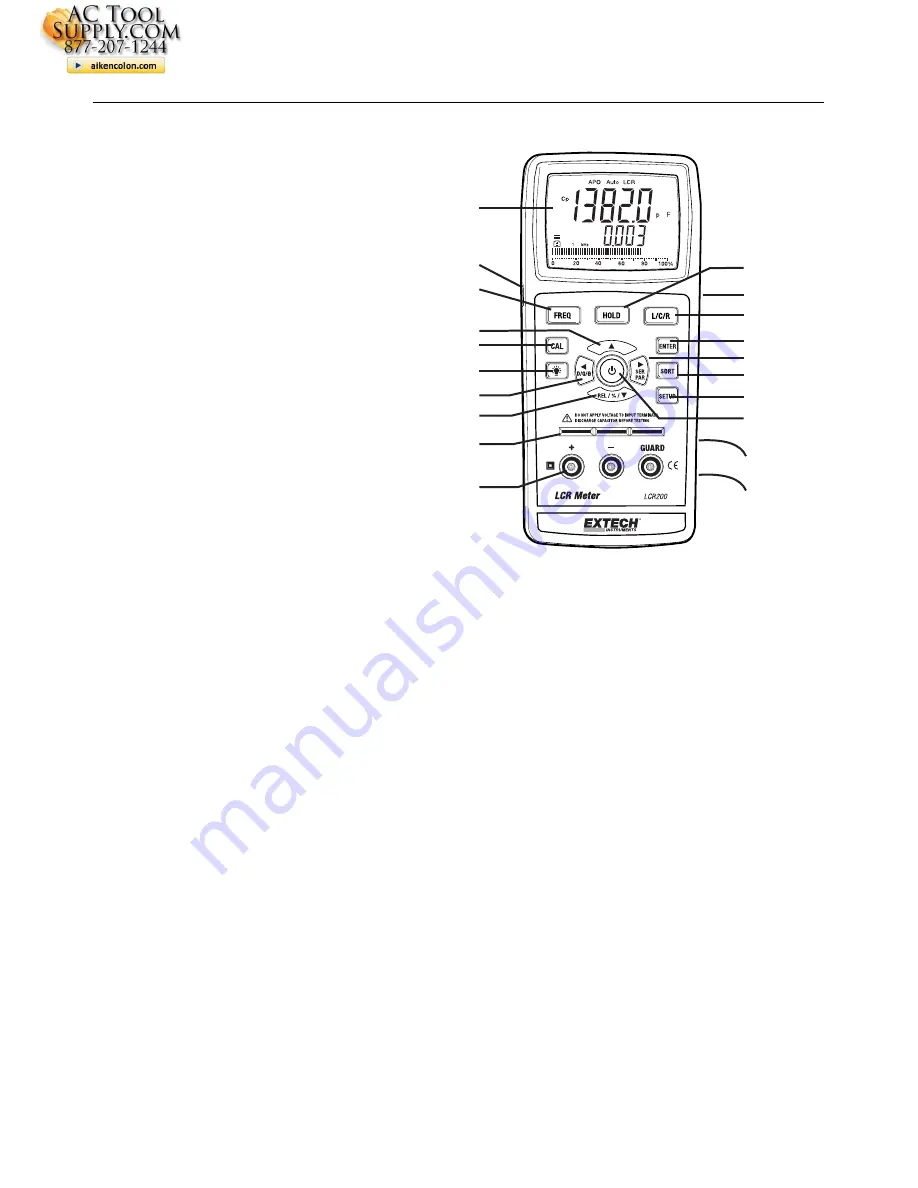 Extech Instruments lcr200 User Manual Download Page 3