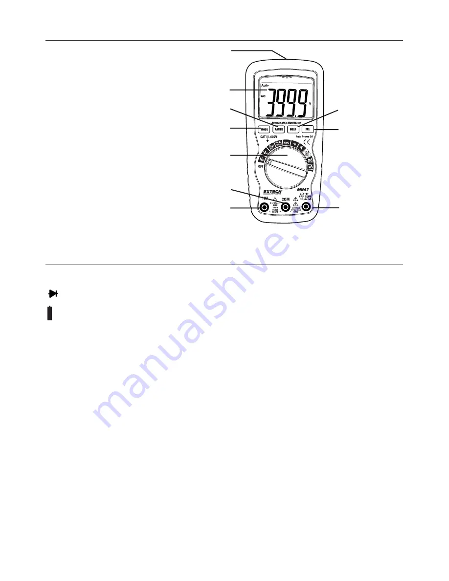 Extech Instruments MN47 User Manual Download Page 3