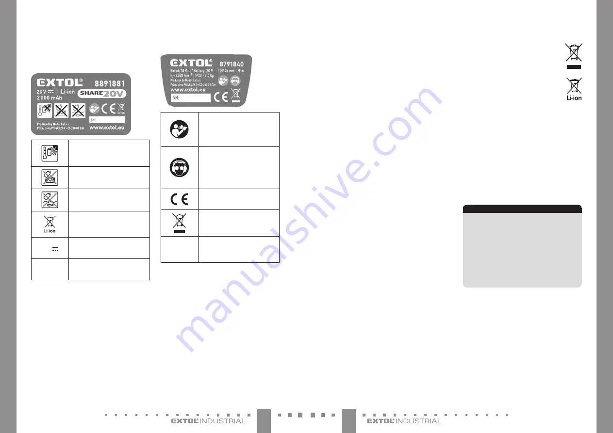 Extol Industrial 8791840 Translation Of The Original User Manual Download Page 16