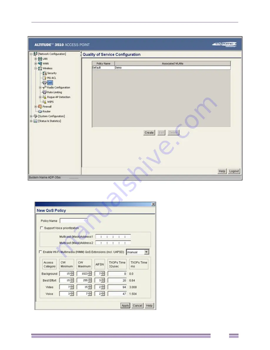 Extreme Networks Altitude 3500 Series Product Reference Manual Download Page 143