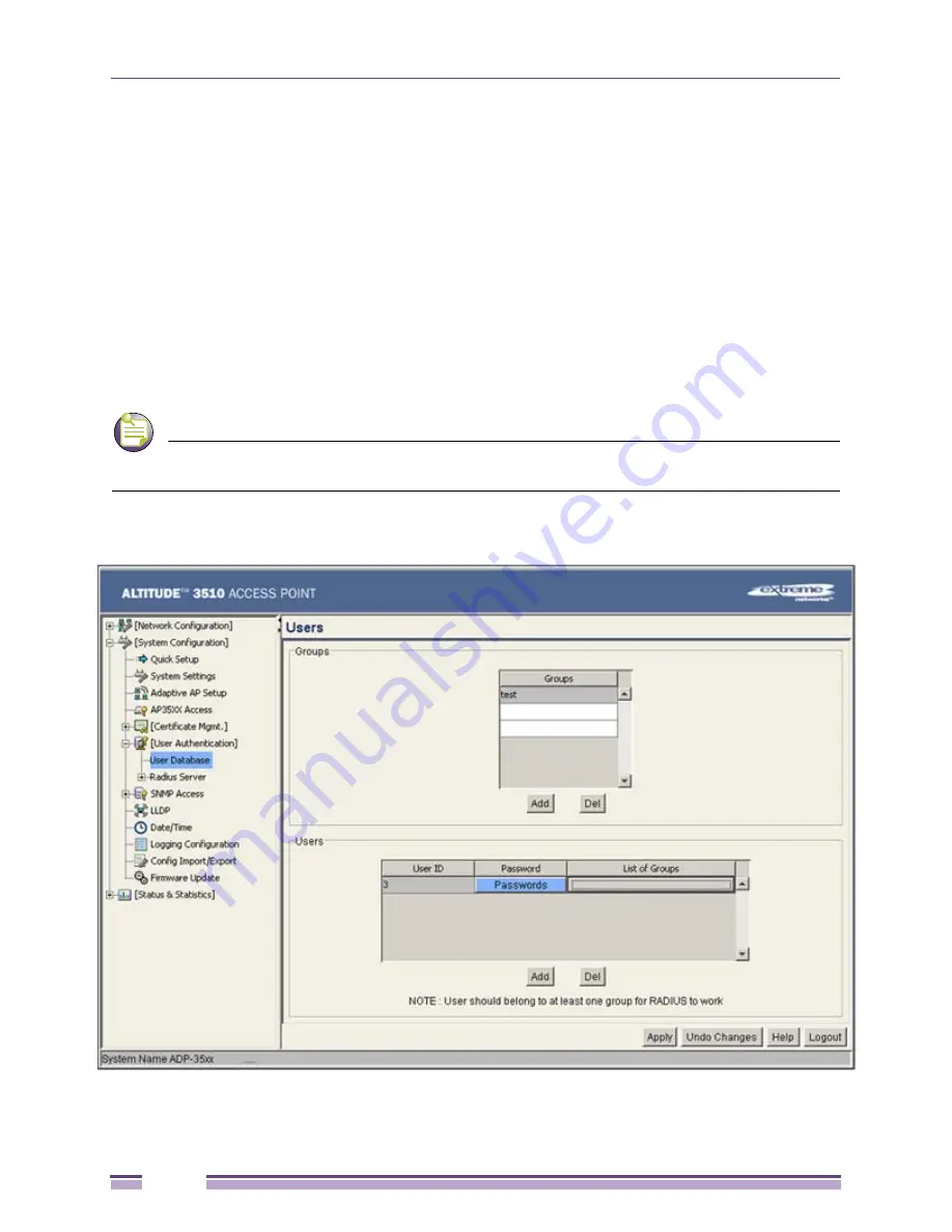 Extreme Networks Altitude 3500 Series Product Reference Manual Download Page 224