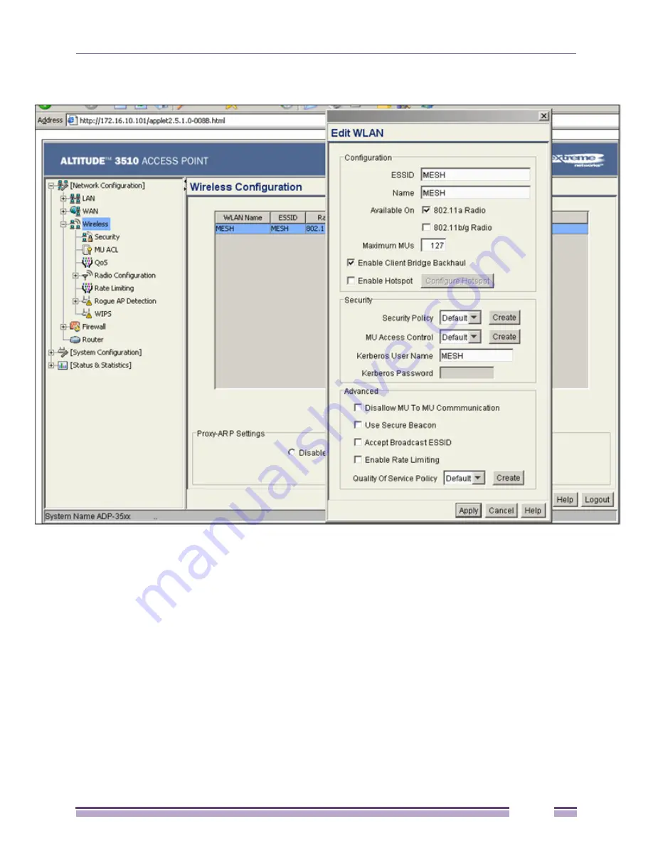 Extreme Networks Altitude 3500 Series Product Reference Manual Download Page 537