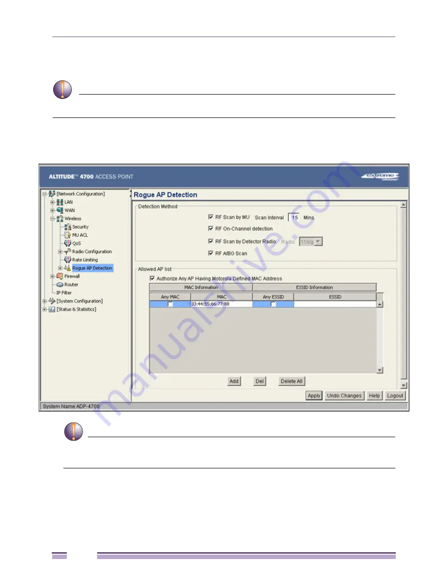 Extreme Networks Altitude 4700 Series Product Reference Manual Download Page 244