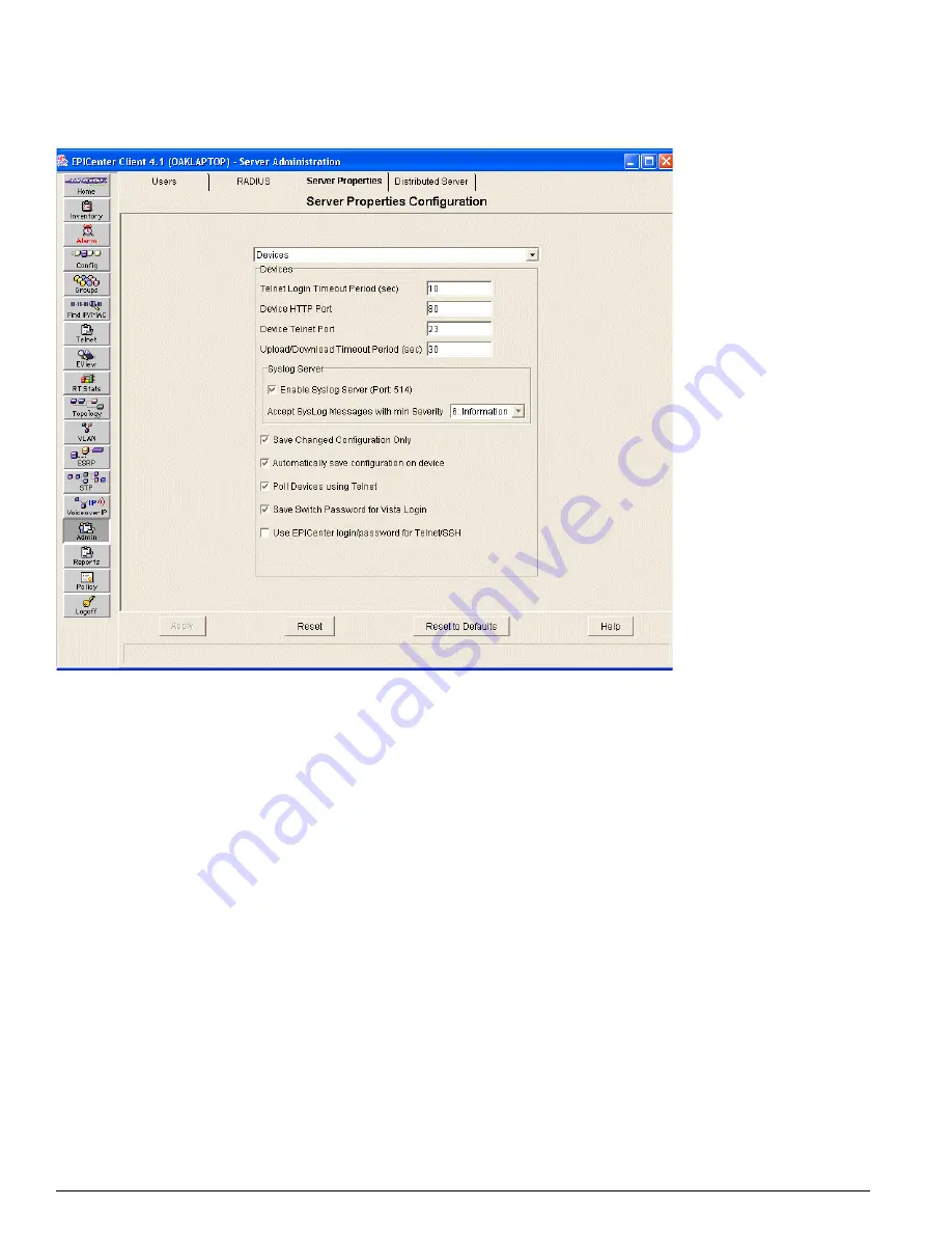 Extreme Networks EPICenter 4.1 Software Installation Manual Download Page 364