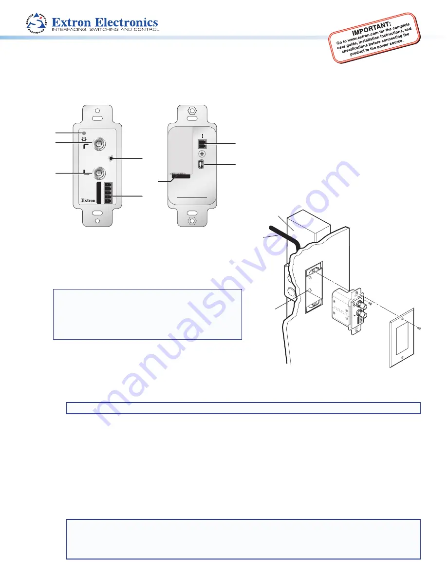 Extron electronics DTP T 3G-SDI 230 D Setup Manual Download Page 1