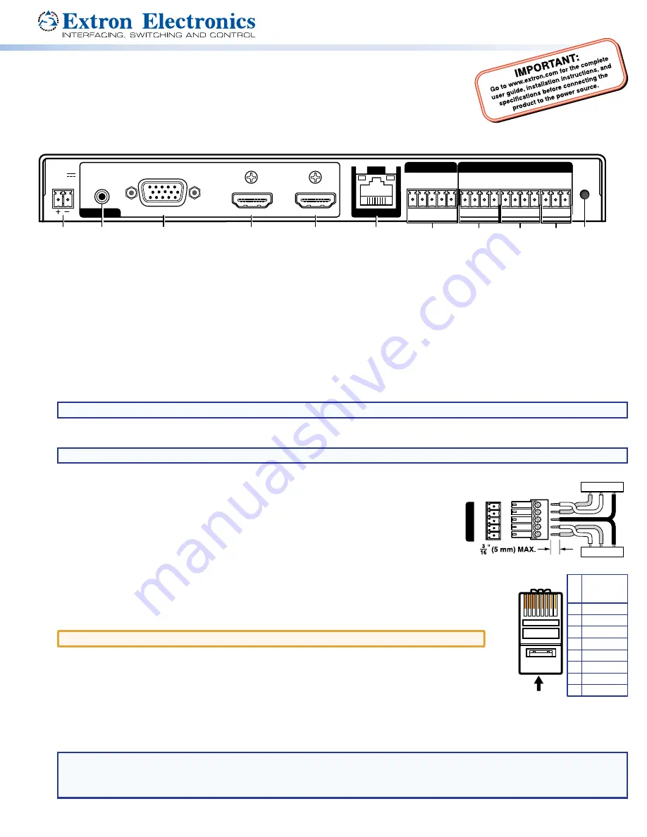 Extron electronics DTP T USW 233 Скачать руководство пользователя страница 1