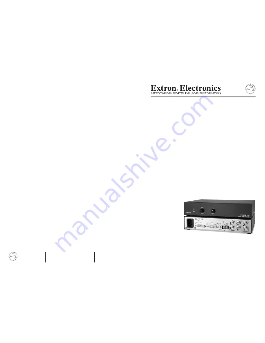 Extron electronics DVI-RGB 150 Скачать руководство пользователя страница 1