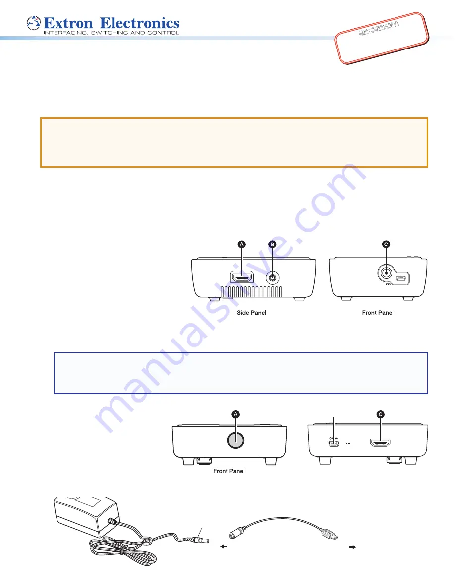 Extron electronics eLink 100 Setup Manual Download Page 1