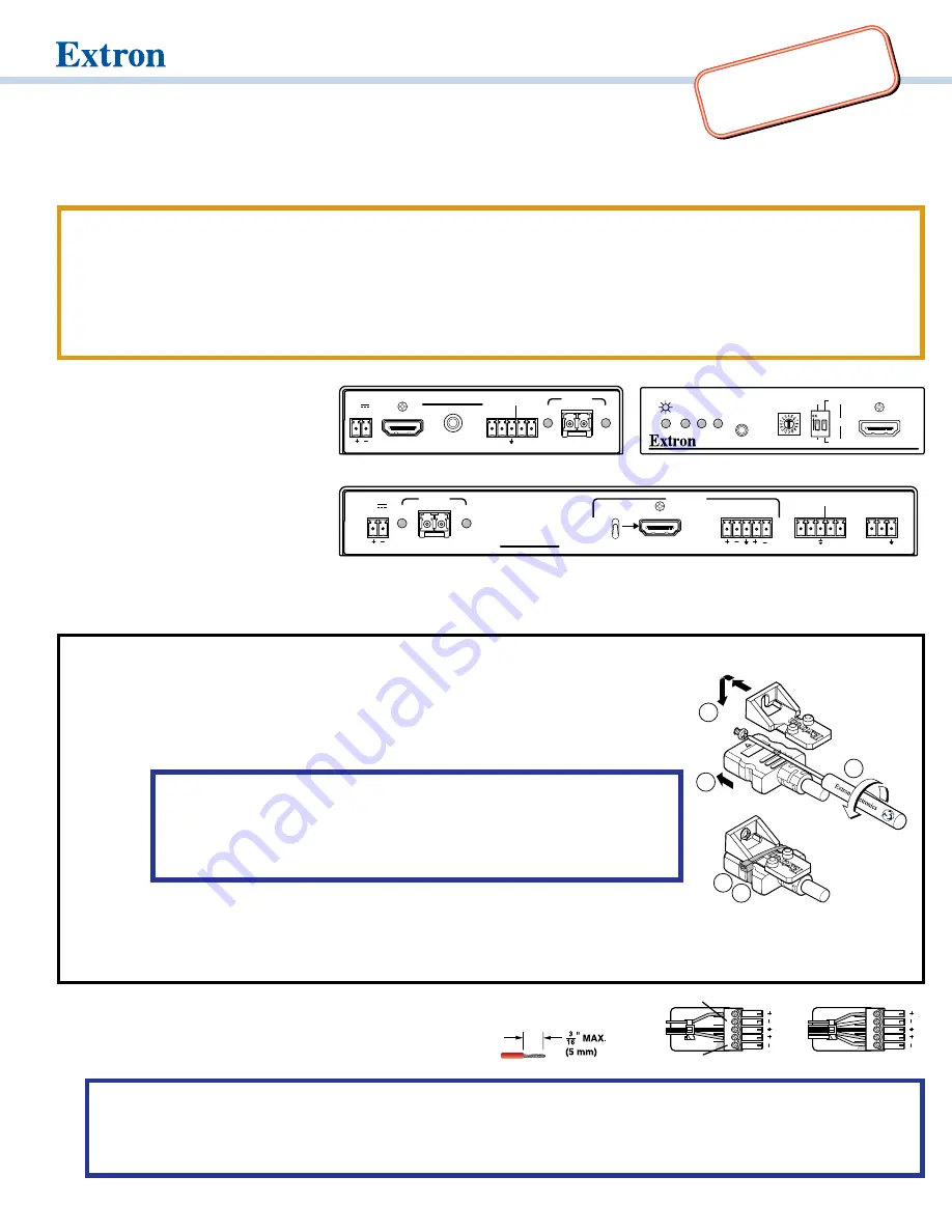 Extron electronics FOXBOX HDMI Setup Manual Download Page 1