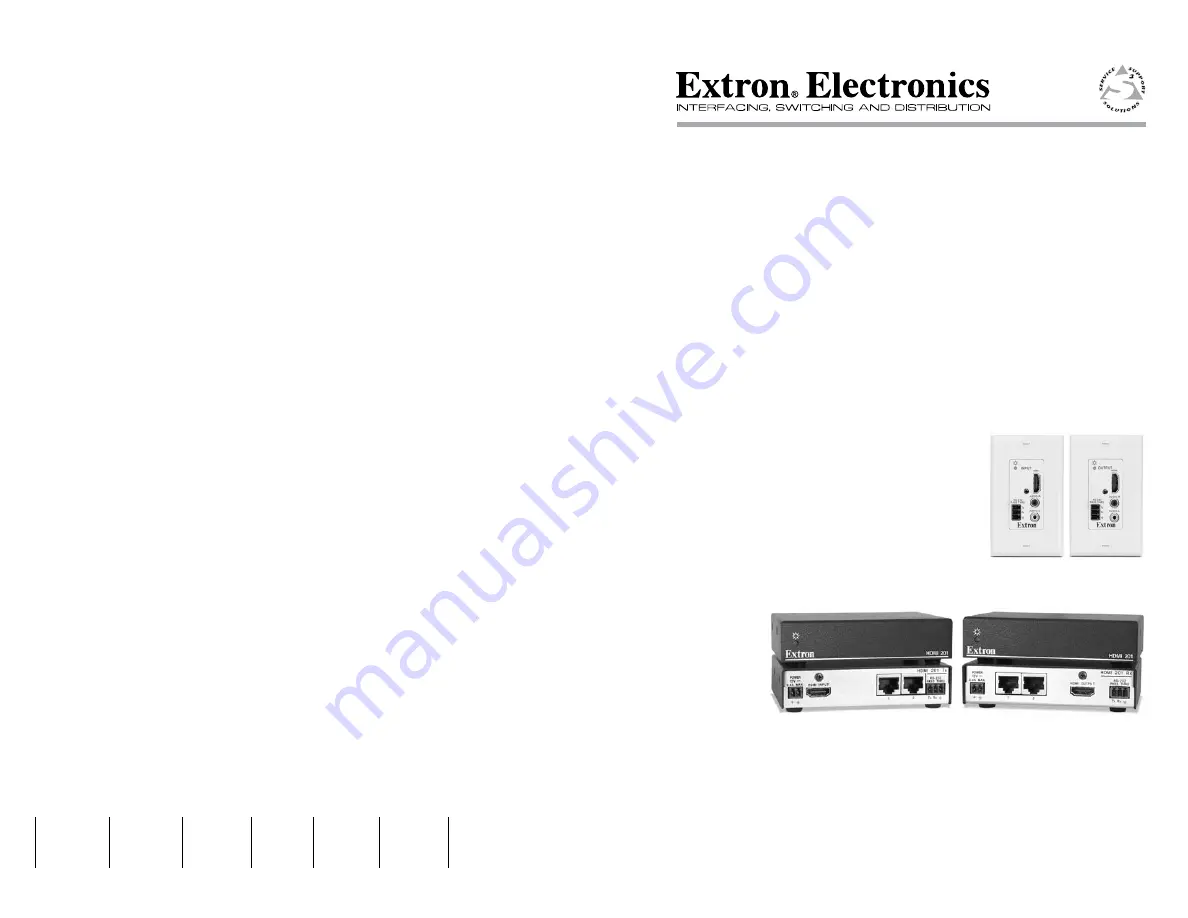 Extron electronics HDMI 201 A D Tx Скачать руководство пользователя страница 1